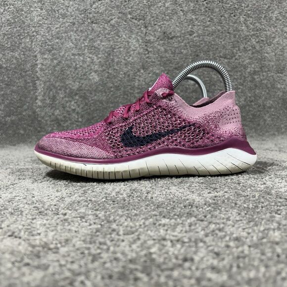 Nike Free Run Flyknit 2018 942839-600 Women Size 7.5 Raspberry Red Running Shoes - Picture 6 of 12